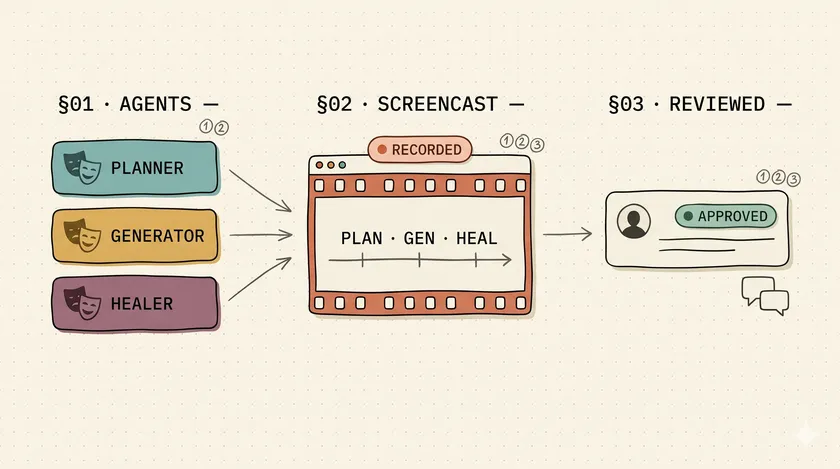 Reviewing AI-Generated Tests with Playwright Screencast